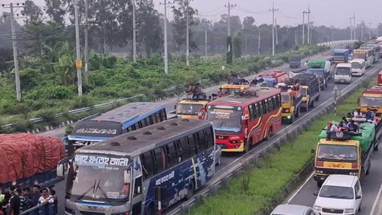 ২৩ কিলোমিটার যানজট ঢাকা-টাঙ্গাইল-যমুনা সেতু মহাসড়কে